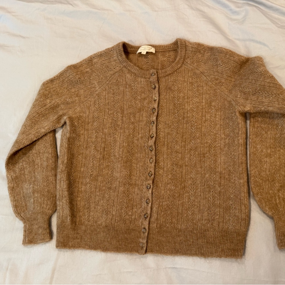 Sezane Camille Cardigan Camel Clair - Size S